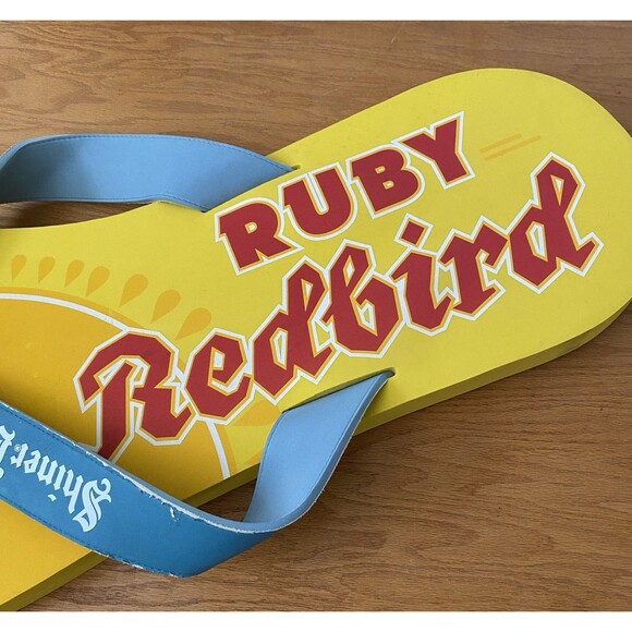 Shiner Ruby Redbird Promotional HUGE Flip Flop 35”x 10” RARE! - Picture 4 of 11